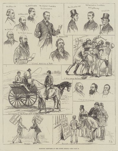 اسكتشات الانتخابات في ركوب الشمال بواسطة Frank Dadd