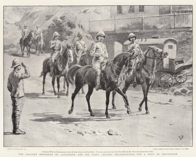 غالانت المدافع عن Ladysmith وموظفيه يغادرون المقر في جولة تفقدية بواسطة Frank Dadd