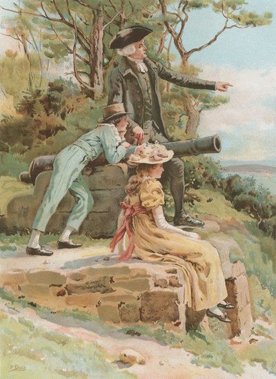 ساحة المعركة القديمة (chromolitho) بواسطة فرانك داد