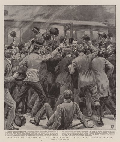 عودة Sirdar إلى المنزل ، الترحيب الحماسي للغاية في محطة فيكتوريا بواسطة Frank Dadd