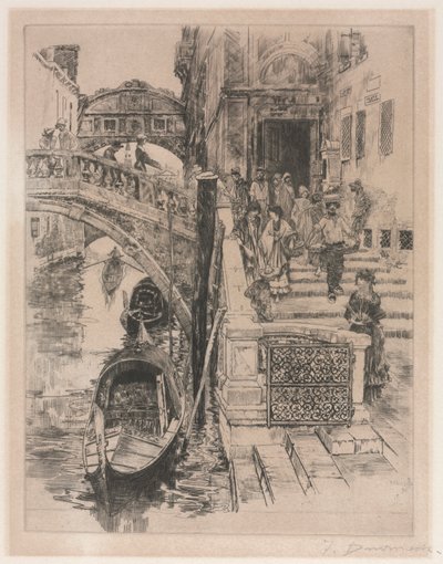 اللوحة الثانية من جسر التنهدات ، 1885. بواسطة فرانك دوفينك
