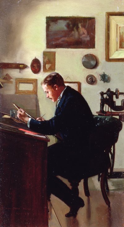 بورتريه ذاتي ، 1891 بواسطة Frank Hobden