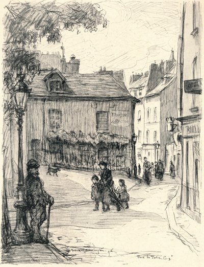 Place du Tertre ، مونتمارتر ، 1915 بواسطة فرانك ميلتون أرمينجتون
