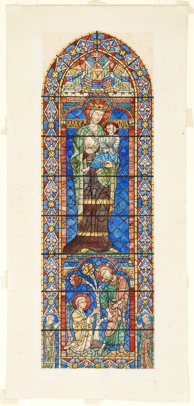 دراسة الزجاج المعشق ، شمال Clerestory of Nave ، كاتدرائية شارتر ، فرنسا بواسطة فرانك راندال