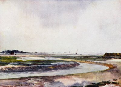 نورفولك برودز: Breydon ، Low Water (لون ليثو) بواسطة فرانك ساوثجيت
