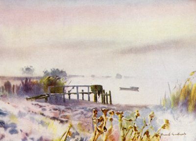 نورفولك برودز: Frosty Sunrise on Ormesby Broad (color litho) بواسطة فرانك ساوثجيت