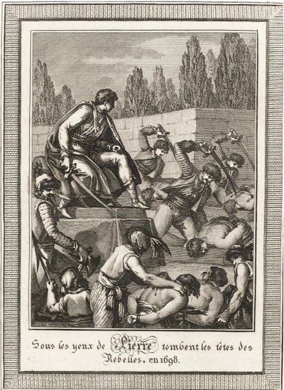 إعدام Streltsy. من: Histoire de Russie بقلم بلين دي ساينمور ، ج. 1800 بواسطة فرانسوا آن ديفيد
