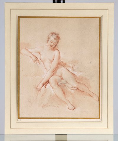 أنثى جالسة عارية بواسطة François Boucher