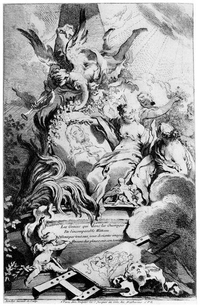 Les Graces au Tombeau de Watteau، c1720-1770 1924 بواسطة فرانسوا باوتشر