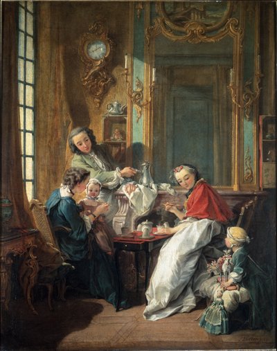 Lunch Scene in a bourgeois interior بواسطة فرانسوا باوتشر