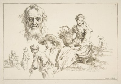 ورقة اسكتشات ، كاليفورنيا. 1735. بواسطة فرانسوا باوتشر