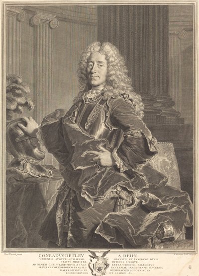 كونراد ديتلو فون دهن بواسطة فرانسوا تشيرو الأول بعد Hyacinthe Rigaud