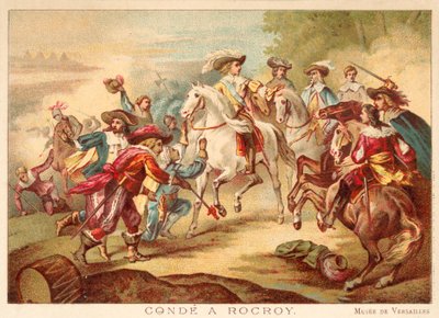 The Grand Conde في معركة روكروي ، 1643 (chromolitho) بواسطة فرانسوا جوزيف هايم