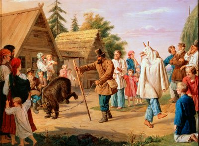 "الجاموسون في قرية" ، 1857. بواسطة فرانسوا نيكولا ريس
