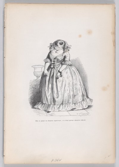 لقد قدمت نفسها على أنها بومة متفوقة ، وكانت مجرد بومة سخيفة من مشاهد من ... ، كاليفورنيا. 1837-47. بواسطة فرانسوا روجيت