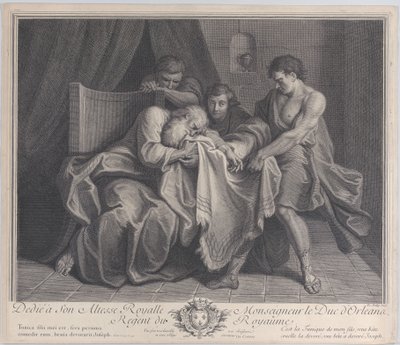يصرخ يعقوب في رداء ابنه بينما يسحبه أبناؤه الآخرون عنه ، 1724. بواسطة فرانسوا دي بويلي