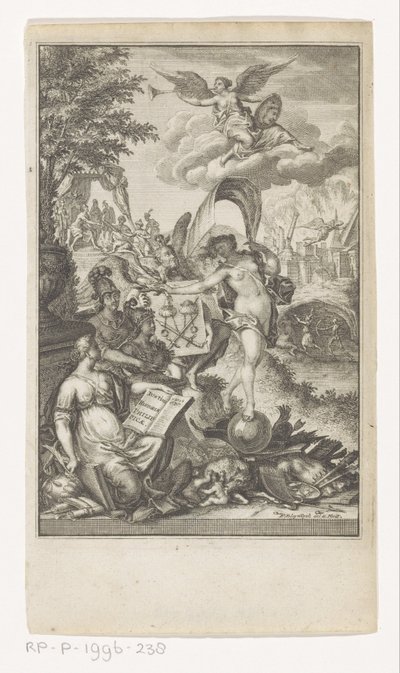 رمزية انتصار مقدونيا Titelpagina voor: Marcus Iunianus Justinus en Abraham Gronovius، Justin Historiae Philippicae، 1719 بواسطة فرانسوا فان بليسويجك