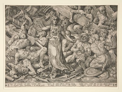 فيكتوريا محاطة بالسجناء والجوائز بواسطة Frans Floris the Elder