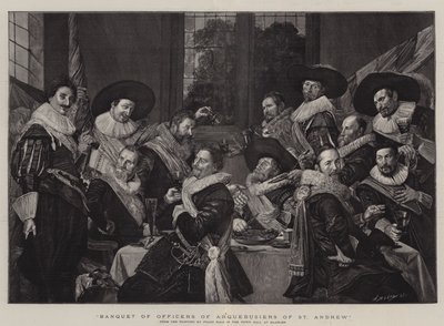 مأدبة ضباط Arquebusiers القديس أندرو بواسطة Frans Hals