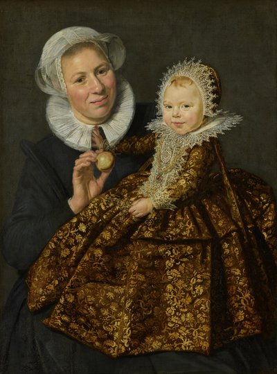 الألمانية: Catharina Hooft mit ihrer Amme Catharina Hooft with her nurse بواسطة فرانس هالس
