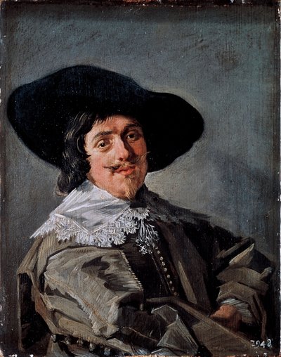Portrait of a Man in a Yellow-Gray Fock Painting by Frans Hals (1581/85-1666) circa 1633 Dresden, Gemaldegalerie Germany بواسطة فرانس هالس