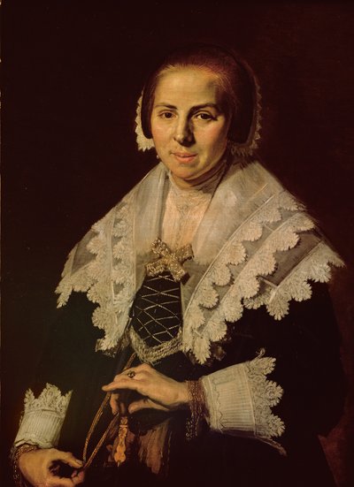 صورة لامرأة ذات مروحة ، 1640 بواسطة Frans Hals