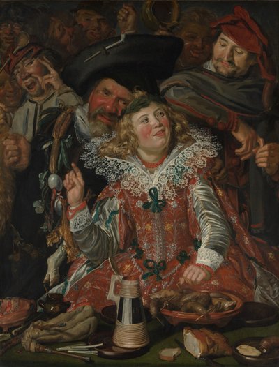 Shrovetide Revelers (The Merry Company) حوالي عام 1615 (زيت على قماش) بواسطة فرانس هالس