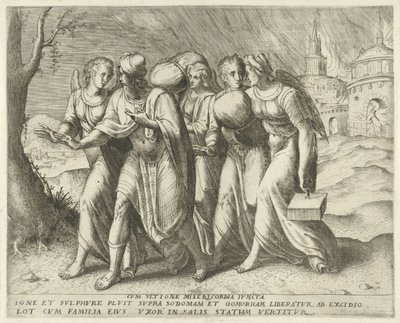 لوط يترك سدوم بالانتقام مرتبط بالرحمة (العنوان على الشيء) Geschiedenis van Lot (عنوان المسلسل) بواسطة فرانس مينتون