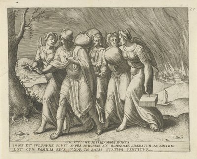 لوط يترك سدوم بالانتقام مرتبط بالرحمة (العنوان على الشيء) Geschiedenis van Lot (عنوان المسلسل) بواسطة فرانس مينتون