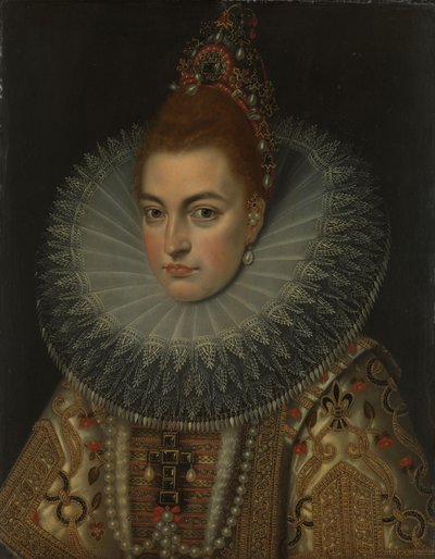 صورة للأرشيدوقة إيزابيلا كلارا يوجينيا (1566-1633) ، انفانتا الإسبانية بواسطة مجهول (إسناد مرفوض)