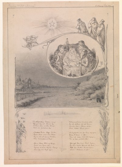 رسم عيد الميلاد لـ "Out and home" بواسطة فرانس شوارتز