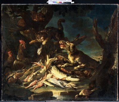 الحوت (السمك). لوحة لفرانس سنايدرز (1579-1657). زيت على قماش بواسطة فرانس سنايدر أو سنايدر