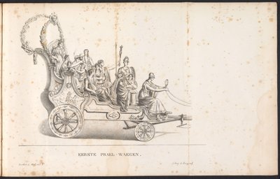 أول تعويم في موكب القديس رومبوت ، 1825 First Prael-Waegen (العنوان على الكائن) بواسطة بورجراف