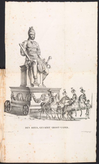 الجد العملاق في موكب القديس رومبوت ، 1825 Den Reuse ، يسمى Grand-Father (العنوان على الكائن) بواسطة بورجراف