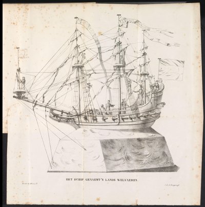 السفينة كعوامة في موكب القديس رومبوت ، 1825 السفينة المسماة 