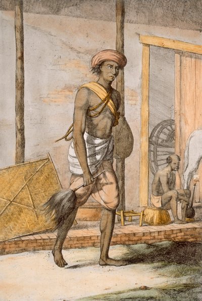 العريس ، من "الهندوس ، أو وصف أخلاقهم وأزيائهم واحتفالاتهم" ، ص 1808-12 (النقش الملون) بواسطة فرانز بالتازار سولفينز