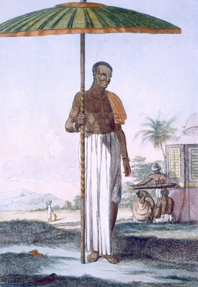 بورتر من طائفة أوريا ، من "الهندوس أو وصف أخلاقهم وعاداتهم واحتفالاتهم" ، الحانة. 1808-12 (النقش الملون) بواسطة فرانز بالتازار سولفينز