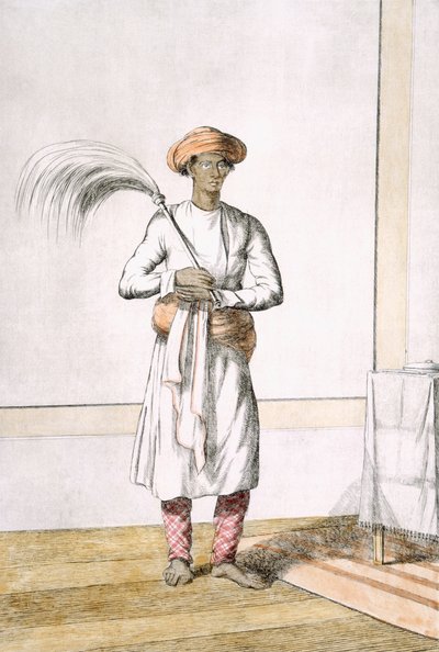 خفقت حاملها ، من "الهندوس ، أو وصف أخلاقهم وأزيائهم واحتفالاتهم" ، ج .1808-12 (حفر ملون) بواسطة فرانز بالتازار سولفينز