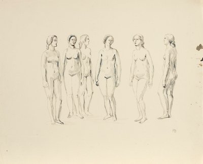 ست نساء عاريات بواسطة فرانز بارويج الاصغر أ.