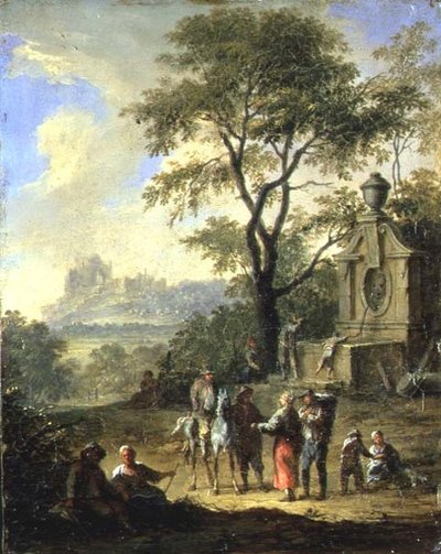 منظر طبيعي (زيت على نحاس) بواسطة فرانز فيرغ