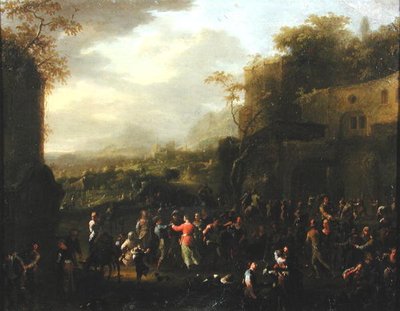 رقصة الزفاف (زيت على لوحة) بواسطة فرانز فيرغ