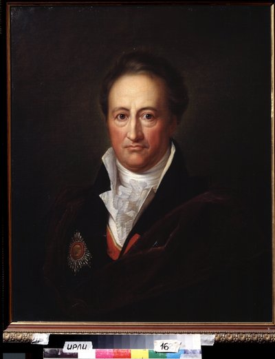 صورة شخصية للمؤلف يوهان فولفجانج فون جوته (1749-1832) (صورة شخصية للمؤلف جيه دبليو فون جوته). لوحة غيرهارد فون كوجلجن (1772-1820) ، زيت على قماش بواسطة فرانز جيرهارد فون كويلجن