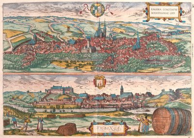 Eisleben and Tubingen ، ألمانيا (نقش بواسطة فرانز هوجينبرغ