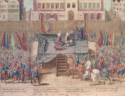 إعدام فيليب الثاني دي مونتمورسي (1518-1568) كونت هورنس، بروكسل بواسطة فرانز هوجينبرغ