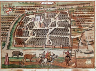 Map of Moscow (engraving بواسطة فرانز هوجينبرغ