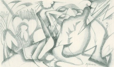 فرانز مارك - كراسة الرسم من الميدان - الصحيفة 19 بواسطة فرانز مارك