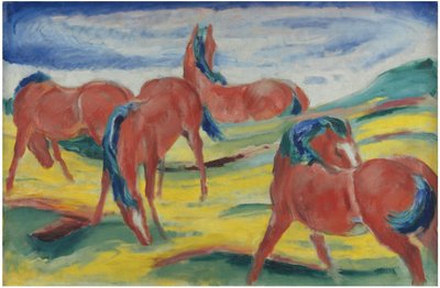 رعي الخيول III ، 1910 بواسطة فرانز مارك