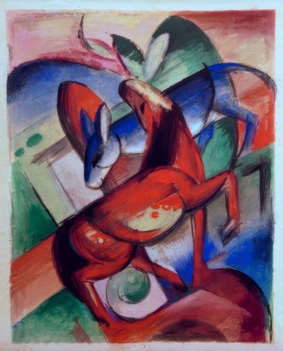 حصان وحمار بواسطة فرانز مارك