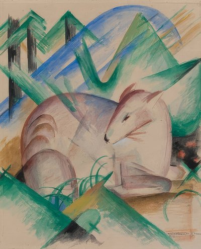 غزال أحمر. 1913 بواسطة فرانز مارك