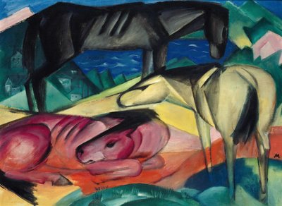 ثلاثة خيول 2 ، 1913. بواسطة فرانز مارك